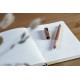 Set stilou caligrafie SCHNEIDER Callissima, cutie cadou, 3 capete stilou+6 rezerve cerneala-piersica