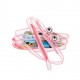 Penar cu fermoar, ZIPIT Clear Monster - roz