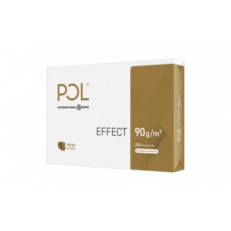 Hartie A4, satinata, IP POL Effect, clasa A++, 168CIE, 90 gr./mp, 250 coli/top - alba