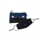 Penar dublu cu fermoar si masca material textil, ZIPIT Face-It Bandit - albastru