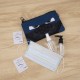 Penar dublu cu fermoar si masca material textil, ZIPIT Face-It Bandit - albastru