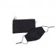 Penar dublu cu fermoar si masca material textil, ZIPIT Face-It Creature - negru