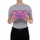 Penar dublu cu fermoar si masca material textil, ZIPIT Face-It Creature - roz
