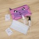Penar dublu cu fermoar si masca material textil, ZIPIT Face-It Creature - roz
