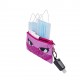 Penar dublu cu fermoar si masca material textil, ZIPIT Face-It Bandit - roz