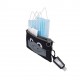 Penar dublu cu fermoar si masca material textil, ZIPIT Face-It Masks - negru