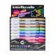 Marker ARTLINE Decorite, varf rotund 1.0mm, 10 culori metalizate/set + 1 folie magnetica neagra