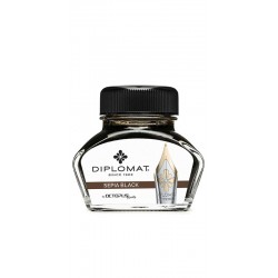 Calimara cu cerneala Diplomat Octopus, 30 ml - negru sepia