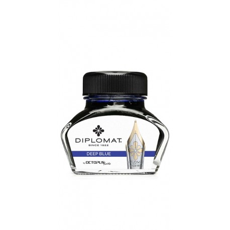 Calimara cu cerneala Diplomat Octopus, 30 ml - albastru ultra marin