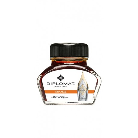 Calimara cu cerneala Diplomat Octopus, 30 ml - portocaliu