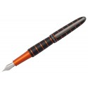 Stilou Diplomat Elox ring, cu penita M, din otel inoxidabil - black/orange