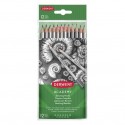 Creioane Grafit 5H-6B DERWENT Academy, blister, 12 buc/set, negru