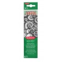 Creioane Grafit 2H-3B DERWENT Academy, blister, 6 buc/set, negru