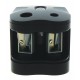 Ascutitoare electrica dubla DERWENT Professional, cu baterii, pentru birou, negru