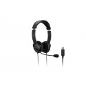 Casti Kensington, reglabile, microfon cu anulare sunet inclus, conexiume Jack3.5mm 1.8 m, nergu
