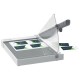 Ghilotina LEITZ Home Office Precision, A4, 10 coli, indicator laser inclus, gri