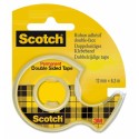 Dispenser cu banda dublu adeziva transparenta, 12mm x 6.3m, 3M - SCOTCH