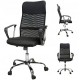 Scaun de birou, brate metalice, rotile, mesh textil/piele ecologica, Office Products Corfu 2- negru