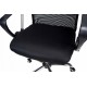 Scaun de birou, brate metalice, rotile, mesh textil/piele ecologica, Office Products Corfu 2- negru