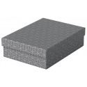 Cutie depozitare Esselte Home Recycled, carton, 36x26x10 cm, cu capac, 3 buc/set, gri