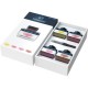 Set cerneala pastel SCHNEIDER, cutie cadou, 4 x 15ml lemon cake, blush, rose, cognac + 1 convertor