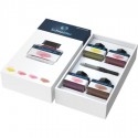 Set cerneala pastel SCHNEIDER, cutie cadou, 4 x 15ml lemon cake, blush, rose, cognac + 1 convertor