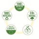 Biblioraft LEITZ 180 Recycle, carton cu amprenta CO2 neutra, partial reciclat, certificare FSC, reci