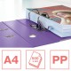 Biblioraft Esselte No.1 Power Colour Breeze, PP/PP, partial reciclat, FSC, A4, 75 mm, lavanda