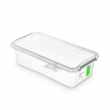 Container plastic cu capac, transparent, antibacterial, ORPLAST Nanobox - capacitate 6 L