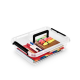 Container plastic cu capac, transparent, ORPLAST Simple box - capacitate 8.5L - cu maner