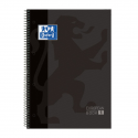 Caiet cu spirala, OXFORD Europeanbook 1, A4+, 80 file-90g/mp, hardcover negru, Scribzee-mate