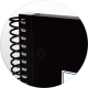Caiet cu spirala, OXFORD Europeanbook 1, A4+, 80 file-90g/mp, hardcover negru, Scribzee-mate