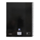 Caiet cu spirala, OXFORD Europeanbook 1, A4+, 80 file-90g/mp, hardcover negru, Scribzee-mate