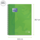 Caiet cu spirala, OXFORD Europeanbook 1, A4+, 80 file-90g/mp, hardcover verde, Scribzee-mate