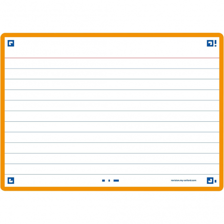 OXFORD Flash Cards 2.0, 80 flash cards/set, A6(105 x 148mm), Scribzee-dict-margine orange