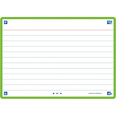 OXFORD Flash Cards 2.0, 80 flash cards/set, A6(105 x 148mm), Scribzee-dict-margine verde