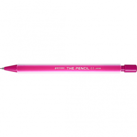 Creion mecanic PENAC The Pencil, rubber grip, 0.5mm, varf plastic - corp roz