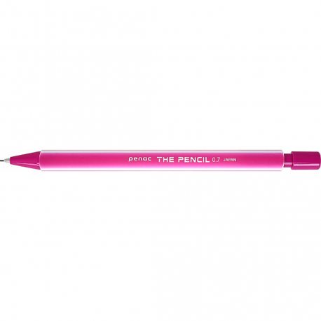 Creion mecanic PENAC The Pencil, rubber grip, 0.7mm, varf plastic - corp roz