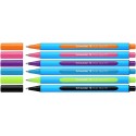 Pix SCHNEIDER Slider Edge XB, rubber grip, varf 1.4mm, 6 culori/set - (N,O,Roz,V,Bleu, VD)