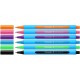 Pix SCHNEIDER Slider Edge XB, rubber grip, varf 1.4mm, 6 culori/set - (N,O,Roz,V,Bleu, VD)