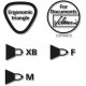 Pix SCHNEIDER Slider Edge XB, rubber grip, varf 1.4mm, 6 culori/set - (N,O,Roz,V,Bleu, VD)