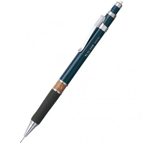 Creion mecanic profesional PENAC TLG-105, 0.5mm, con metalic, varf cilindric fix, inel maro, in blis