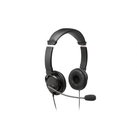 Casti Kensington, reglabile, microfon cu anulare sunet inclus, conexiune cablu USB 1.8 m, nergu