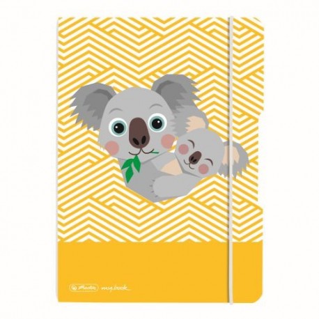 CAIET MY.BOOK FLEX A5 40F DICTANDO, CUTE ANIMALS KOALA, ELASTIC GRI
