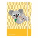 CAIET MY.BOOK FLEX A5 40F DICTANDO, CUTE ANIMALS KOALA, ELASTIC GRI