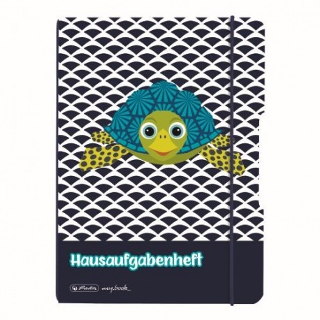 CAIET MY.BOOK FLEX A5 40F DICTANDO, CUTE ANIMALS TURTLE, ELASTIC NEGRU