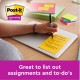 Notes adeziv Post-it® Neon liniat
