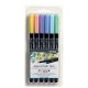 Carioca, varf flexibil (tip pensula), 6 buc/set, culori pastel, LYRA