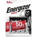 Baterii Max AA, LR6, 1.5V, 4 buc/set, Energizer, dureaza cu 50% mai mult decat cele alkaline