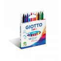 Creioane cerate din plastic, 12 culori/cutie, GIOTTO Cera